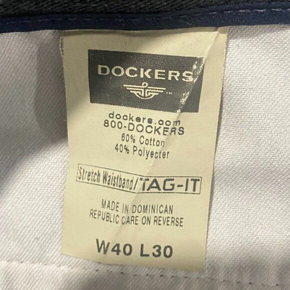 Dockers Mens Pants 40x30 Gray Individual Fit Trousers - Picture 5 of 5